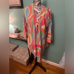 Lime + Chili Delighted Feeling Print Cardigan. Multi-color.  Size 8-12. NWT.